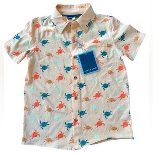 NWT Andy & Evan Boys Turtle Button Down Shirt 5